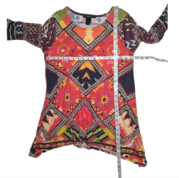 Desigual Mixed Print Asymmetrical Tunic Size M - Picture 4 of 7